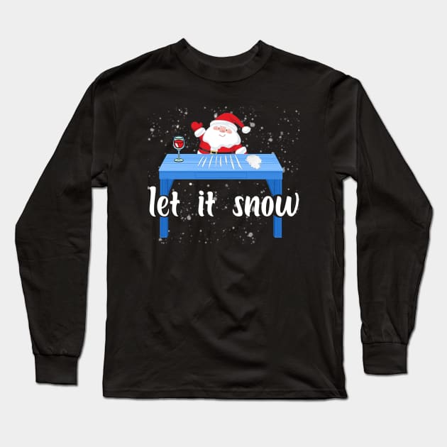 Let It Snow Santa Cocaine adult humor Long Sleeve T-Shirt by EslamMohmmad